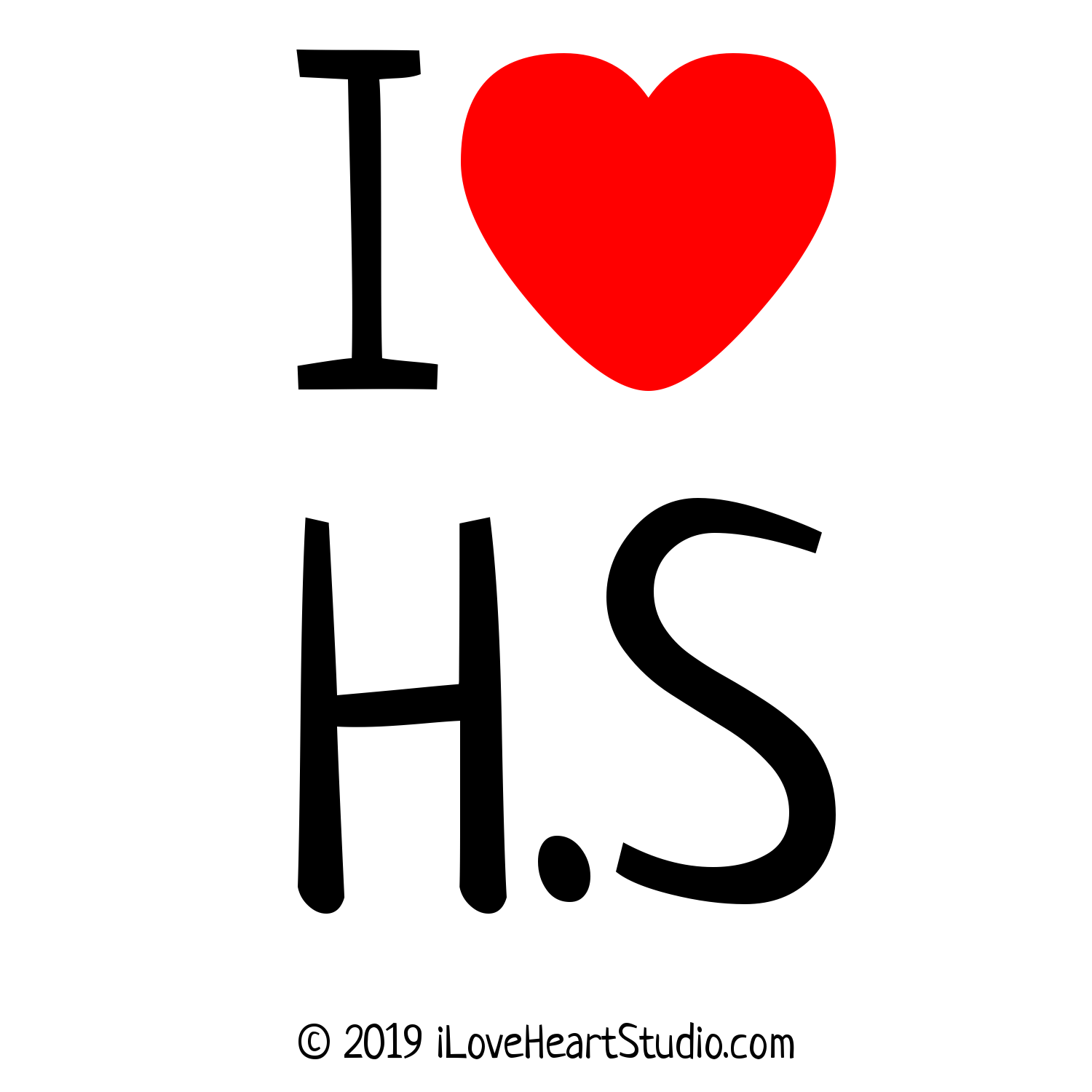 I Love Heart H S N H Design On T Shirt Poster Mug And Many