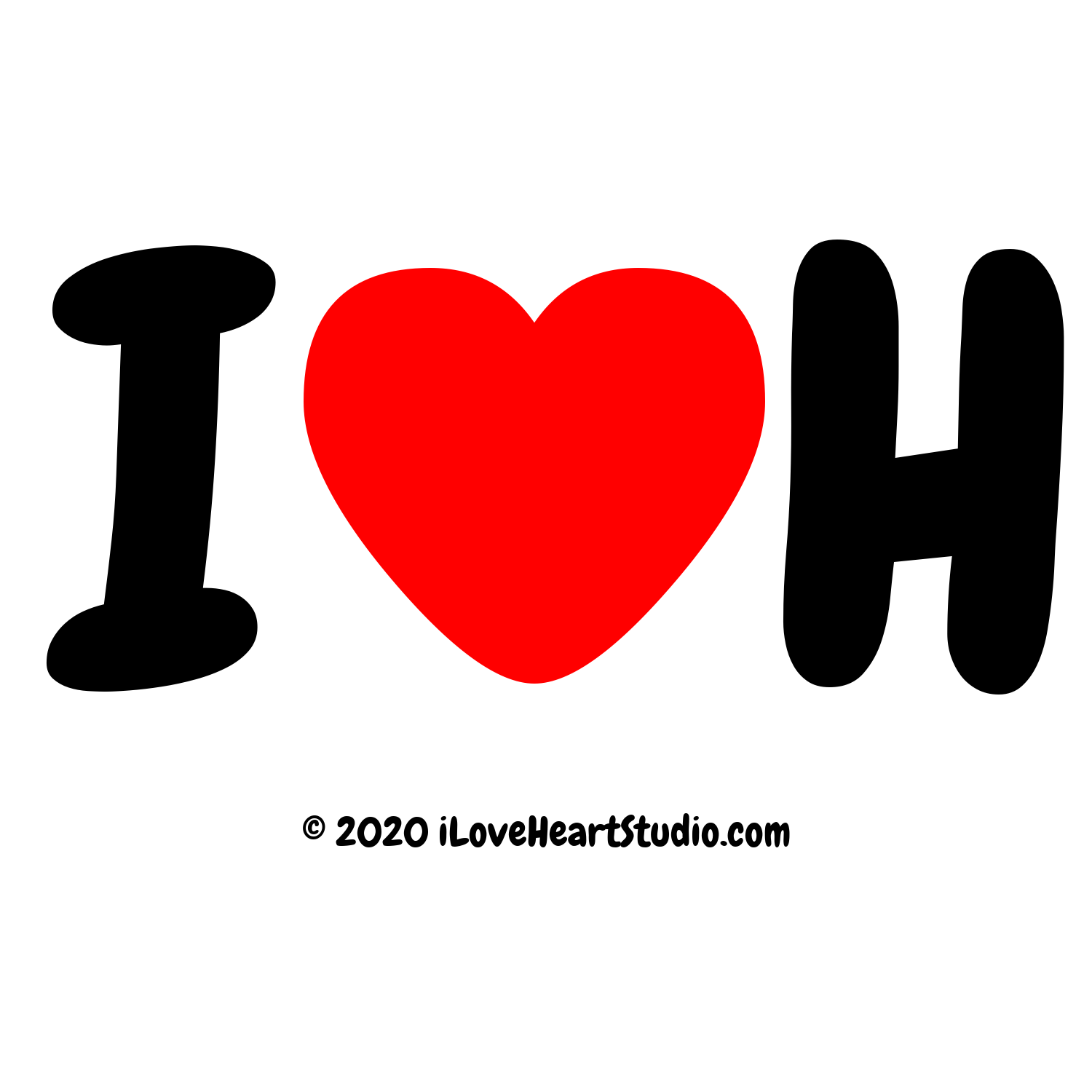 I Love Heart H Design On T Shirt Poster Mug And Many Other
